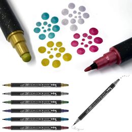 Metallic Color Japan Zig KURETAKE Double Head Marker Watercolor Pen CLEAN COLOR DOT Round Stamp TC6100 Soft Colors 231220