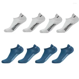 Men's Socks 8Pairs Men Ankle Breathable Cotton Sports Mesh Casual Athletic Summer Thin Cut Short Sokken Size 38-46