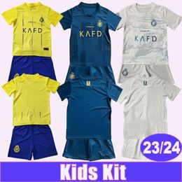 23 24 Al Nassr Kids Kit Soccer Jerseys FOFANA OTAVIO MADU AL-GHANNAM AL-AMRI AL-SULAIHEEM ALEX TELLES AL-HASSAN Home Away 3rd Football Shirts