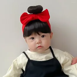 Hair Accessories Cute Baby Bands Wig Fashion Bowknot Fluffy Bangs Chignons Headband Realistic Breathable Born Toddler