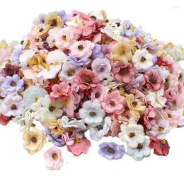 Decorative Flowers YOMDID 50Pcs Artificial 3cm Fake Flower For Room Decor Wedding Marriage Decoration DIY Christmas Bride Gift Accessories