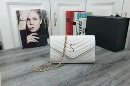 Top Quality Designer Handbags With dust bag tote sheepskin caviar metal chain white gold Handbag Leather Shoulder Flip cover diagonal Bags