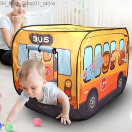 Toy Tents Kid Foldable Cartoon Play Tent Indoor Outdoor Tent House Play Interaction Toys Educational Car Themed Girl Boy Toys Gifts Q231220