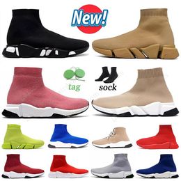 sock shoes men women Graffiti Black And White Red Beige Pink Clear Sole Lace-up Neon Yellow mens womens trainers outdoor platform sneakers casual walking jogging shoe