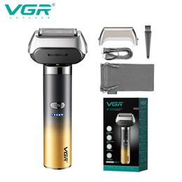 Razors Blades VGR Shaver Professional Beard Trimmer Electric Razor IPX7 Waterproof Shaving Machine Reciprocating Portable for Men V 358 231219