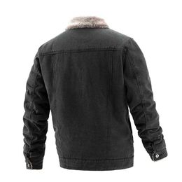 Men's Jackets 2023 Autumn Winter Mens Plus Velvet Coat Women's Jeans Jacket Coat Thickened Korean Clothes Light Denim Jacket LapelL231026