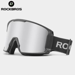 ROCKBROS Ski Goggles Snow Glasses Man Woman Snowboard Goggles Anti-Fog UV Protection Snowmobile Skiing Sport Eyewear Accessories 231220