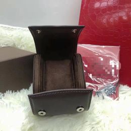 Designer Watch Boxes Brown Color Portable Storage Box Top Quality Packaging Storage Display Cases Original Counter With Logo Labor Certificate