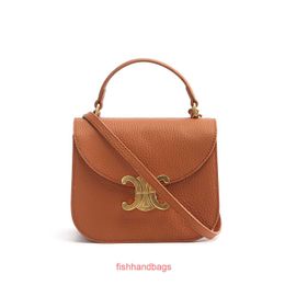Womens Celins's designers shoulder bag Luxury tote purse handbag Small Triumphal Saddle Top Layer Cowhide Hot Sale Handmade BagWith original Logo