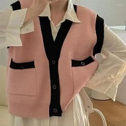 Women's Sweaters Small Fragrant Wind In Autumn And Winter V-neck Vest Cardigan Knitted Loose Wild Coat Thickened Tide