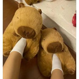 Slippers Capybara Plush Women Cartoon Cute Lovely Soft Animals Plushy Shoes Cosy Capibara Sandals Winter Indoor Warm