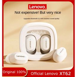 Original Lenovo XT62 Bluetooth 5.3 Wireless Low-pass Sports Headphones and Microphones for HD Call Compatibility with Xiaomi, Huawei,