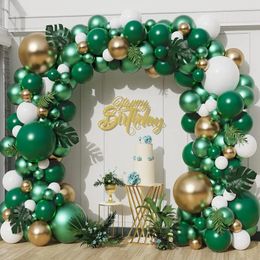 Green Balloon Arch Garland Kit Jungle Safari Party Baloon Wild One Birthday Decor Kid Baby Shower Latex Ballon Chain 231220