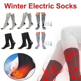 Sports Socks Winter Sports Rechargeable Electric Heated Socks 7.4V 2200mAh Battery Powered Thermal Socks for Camping Riding Hiking 231219