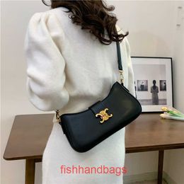 Fashion handbag Celins's womens bag book brand Tote purse Underarm for women in autumn 2023 new high end tofu hand held stick single shoulderWith original Logo