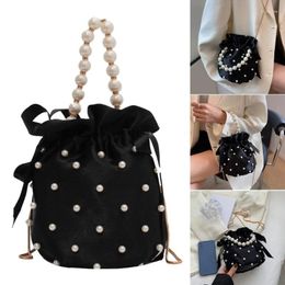 Evening Bags Women Shoulder Bag Pearl Imitation Bucket Luxury Handbag Crossbody