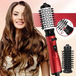 3in1 Air Brush Hair Straightener Rotating Dryer ABS Styler 231220