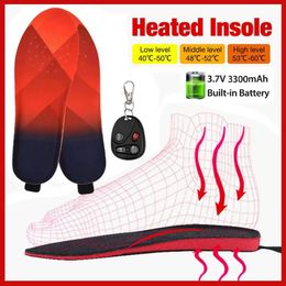 Shoe Parts Accessories USB Heated Shoe Insoles Feet Warm Sock Pad Mat 3 Speed Wireless Temperature Electrically Heating Insoles Warm Thermal Insoles 231219