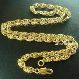18k Yellow Gold Filled Women Necklace Elegant Chain Link Jewellery Luxury n2882464