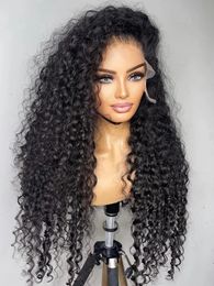 Deep Wave Frontal Wig Human Hair 13x4 Curly Transparent HD Lace 13x6 Water Wigs 180 Density 231220