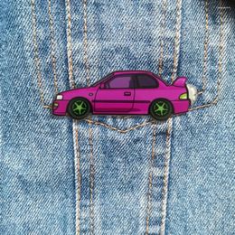 Brooches Cute Small Purple Car Brooch Pin Creative Fashion Children Cartoon Bag Backpack Badge Jewelry Gift Scarf Buckle