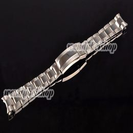 20mm Whole New Silver Middle Polish Solid Screw Links 316L Stainless Steel Curve End Watch Band Strap Bracelet Belt1851