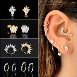 Stud Earrings Earring Stainless Steel Screw Ball Piercing 1pc