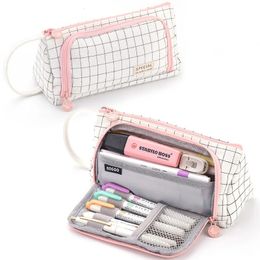 Pencil Case School Supplies Multi Layer Large Student Pen Kawaii Storage Bag Office Cute Stationery 231220