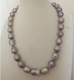 Chains Fashion Jewelry Gorgeous 13-14mm South Sea Baroque Lavender Pearl Necklace 18"925s KKK