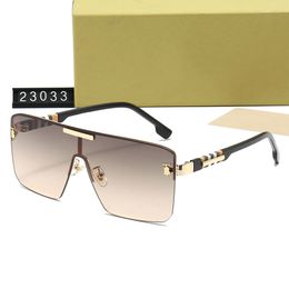 Polarised Sunglasses Designer Sunglass 2024 New Arrivals Metal Frame Curved Mirror Legs With Box For Men Women Summer Driving Shades B23033