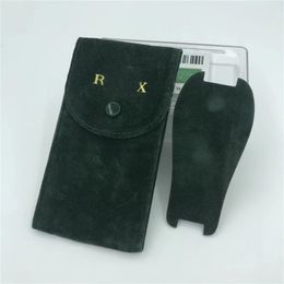 Designer Watch Boxes Velvet Green Watch Box Top Quality Packaging Storage With Logo Portable Cloth Bag