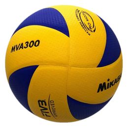 Indoor Volleyball High Quality Leather PU Soft Beach Volleyball Hard Volleyball MVA300 Training Game Ball 231220