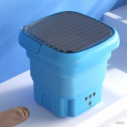 Mini Washing Machines Portable Folding Washing Machine for Socks Underwear Clothes Washer with Dryer Bucket Cleaning Washer Mini Home Washing Machine