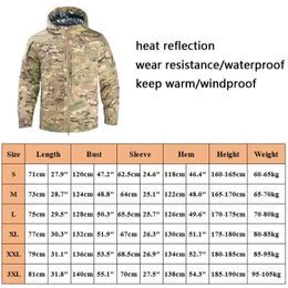 Men's Jackets Winter Heat Reflective Jackets Windbreaker Tactical Jackets Man Army Military Hooded Jackets Men Hiking Jacket Combat Parka WarmL231026