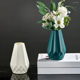 Vases Plant Vase Geometric Design Flower Modern Nordic Style Home Decoration For Living Room Table Arrangement