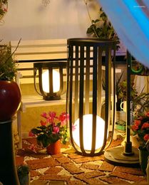 Solar Energy Lamp Terrace Garden Layout Balcony Atmosphere Outdoor Floor Waterproof Flower Rack