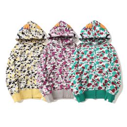 Designer Hoodie Autumn Winter Classic Breathable Street Style Bapee 1J80-115-011 Mens hoodie Loose TIGER FULL ZIP Cotton HOODIE Size M-2XL