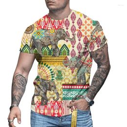 Men's T Shirts Doodle Print T-Shirt Oversized Man Shirt Summer Casual Hip Hop Pattern Clothing Holiday Male O-Neck Short Sleeve