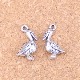 100pcs Antique Silver Bronze Plated pelican sea bird Charms Pendant DIY Necklace Bracelet Bangle Findings 18 9mm329V