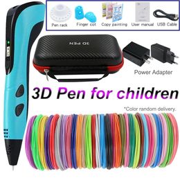 3D Printing Pen for Children Drawing with LCD Screen Compatible PLA Filament Toys Kids Christmas Birthday DIY Gifts 231219