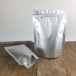 10x15cm Self Sealable Food Bags Pure Aluminum Foil Packing Bag Mylar Foil Reclosable Storage Zipper Lock Packaging Pouches 100PCS Bcmlk