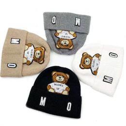 Beanie/Skull Caps Luxurys Designers Beanie Hat Skull CapWinter Unisex Cashmere Letters Casual Outdoor Bonnet Knit Hats Warm Multicolor Fashion Bear Beanies Nice