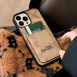 Beautiful Phone Case iPhone 15 14 Pro Max Luxury C Card Leather Purse 18 17 16 15pro 14pro 13pro 12pro 11pro 13 12 11 X Xs Cases with Logo Box Packing Girls Woman JS