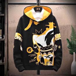 Men's Hoodies Sweatshirts 2022 Spring Autumn Men's Hoodies Japan Fashion Harajuku Sweatshirts Men Casual Men Clothing Cartoon Print Streetwear Hoodies Men T231220