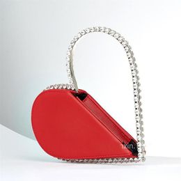 Evening Bags 2021 Bag For Women Fashion Diamond Heart Shape Designer Handbags Carteras Mujer De Hombro Y Bolsos Cc282d