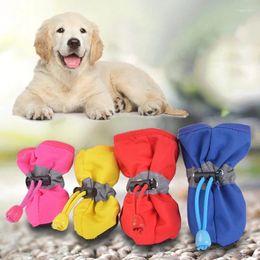Dog Apparel 4PCS/Set Waterproof Rain Boots Footwear Pet Shoes Anti-Slip For Small Breeds York Chihuahua Zapatos Perro