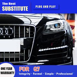 For Audi Q7 Day Running Light LED 06-15 Daytime Running Lights Dynamic Trun Signal Lamp DRL Accessories Upgrade