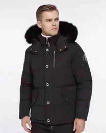 2023 Winter men s short down jacket with real fur collar Bomber 3Q thickened hooded jackets man clothing 231220