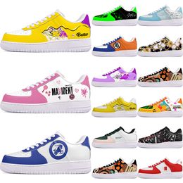 DIY exquisite shoes beautiful autumn mens Leisure shoes for men women casualplatform sneakers Classic cartoon graffiti trainers comfortable medium black sports