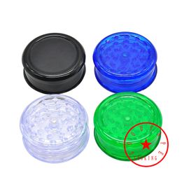 Latest Colourful Plastic Smoking Portable Design Dry Herb Tobacco Grind Spice Miller Grinder Crusher Grinding Chopped Hand Muller Cigarette Pipes Holder